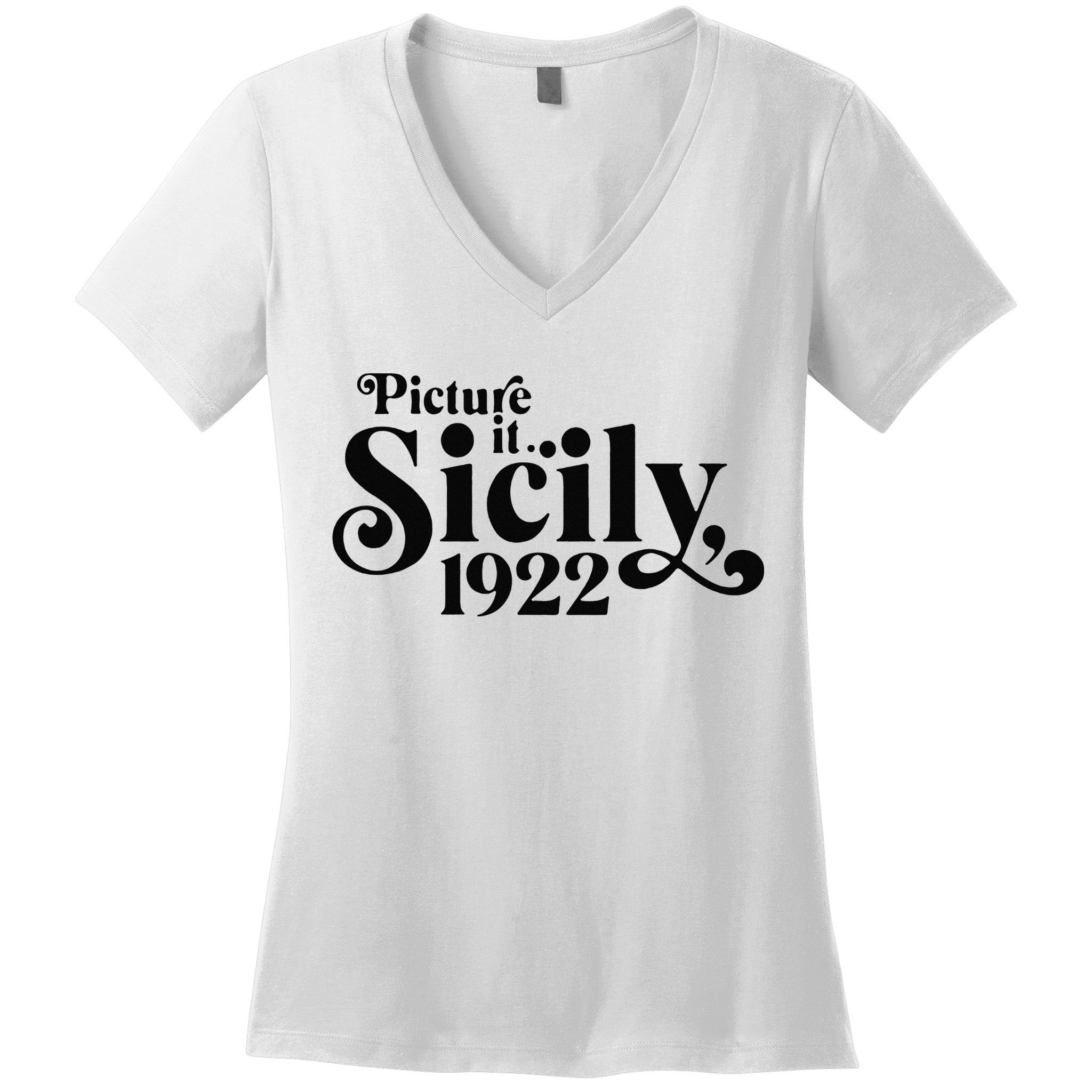 Picture It Sicily 1922 Women's V-Neck T-Shirt