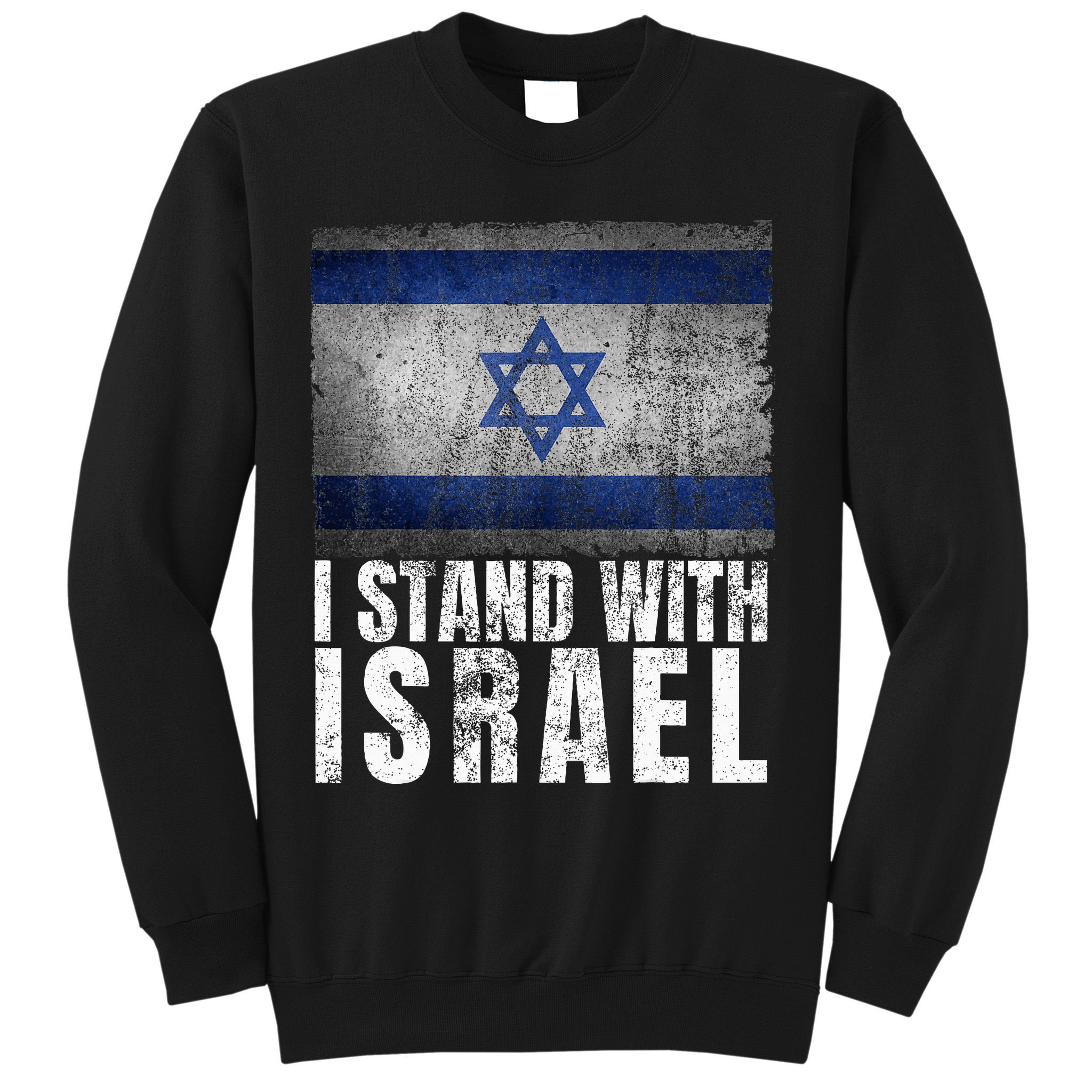 Pro Israel Supporter I Stand With Israel Patriotic USA Flag Sweatshirt