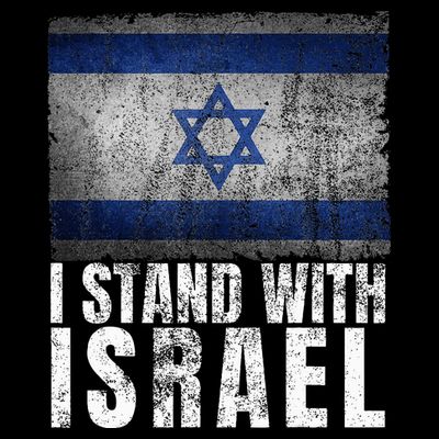 Pro Israel Supporter I Stand With Israel Patriotic USA Flag T-Shirt