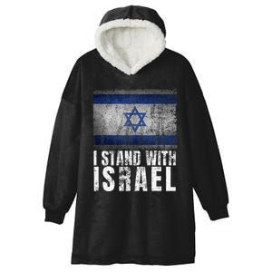 Pro Israel Supporter I Stand With Israel Patriotic USA Flag Hooded Wearable Blanket