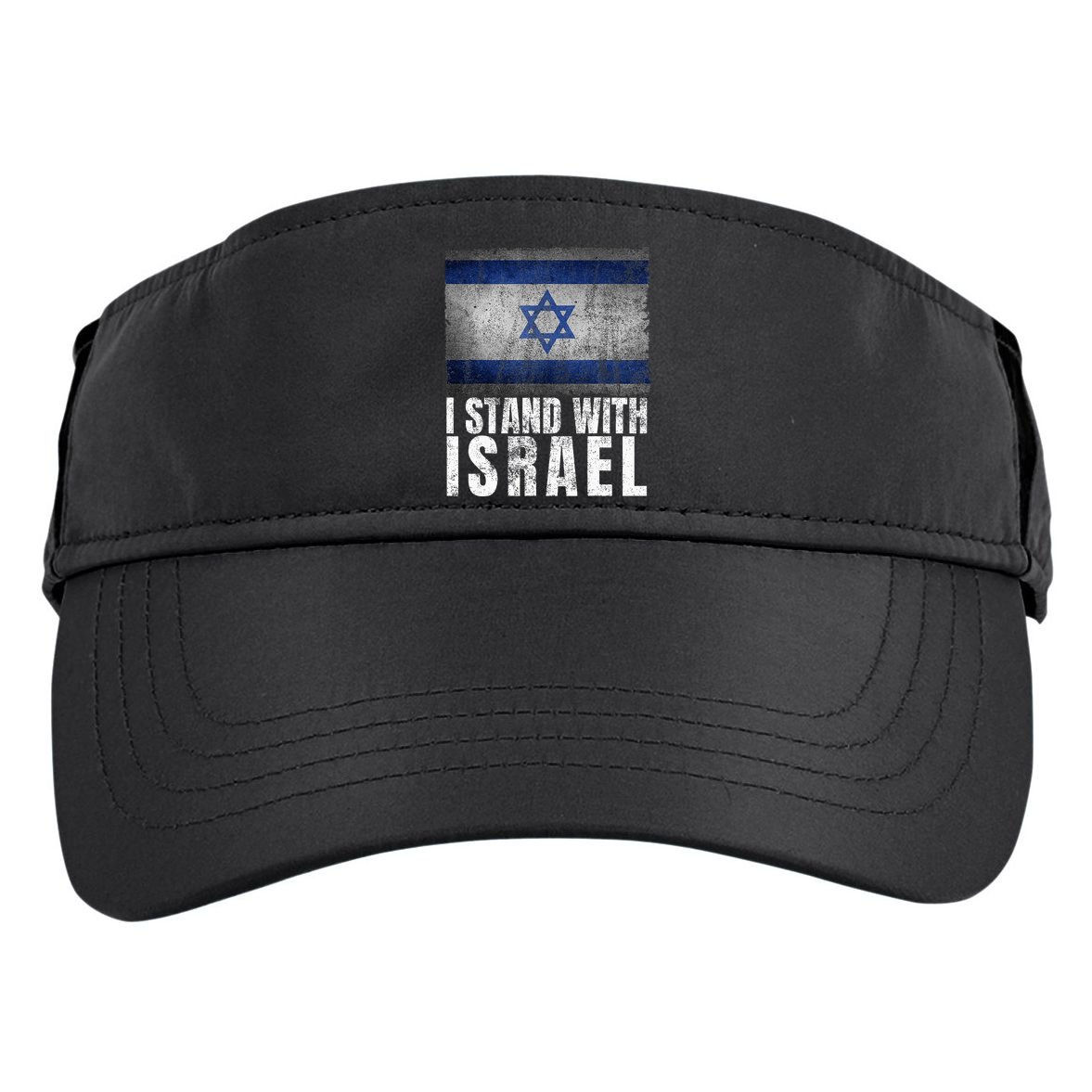 Pro Israel Supporter I Stand With Israel Patriotic USA Flag Adult Drive Performance Visor