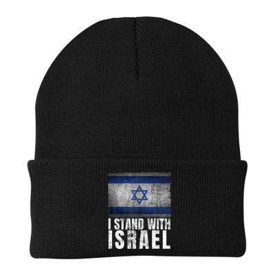 Pro Israel Supporter I Stand With Israel Patriotic USA Flag Beanie