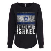 Pro Israel Supporter I Stand With Israel Patriotic USA Flag Womens California Wash Sweatshirt