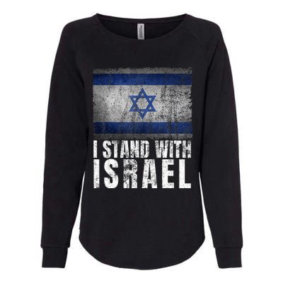 Pro Israel Supporter I Stand With Israel Patriotic USA Flag Womens California Wash Sweatshirt