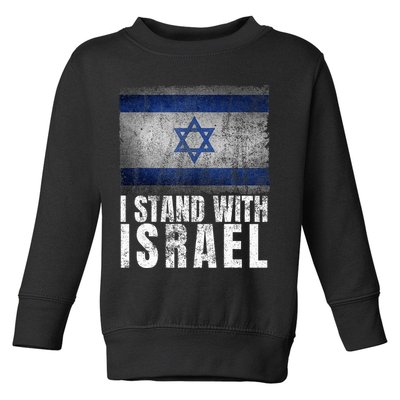 Pro Israel Supporter I Stand With Israel Patriotic USA Flag Toddler Sweatshirt