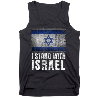 Pro Israel Supporter I Stand With Israel Patriotic USA Flag Tank Top