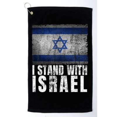 Pro Israel Supporter I Stand With Israel Patriotic USA Flag Golf Towel