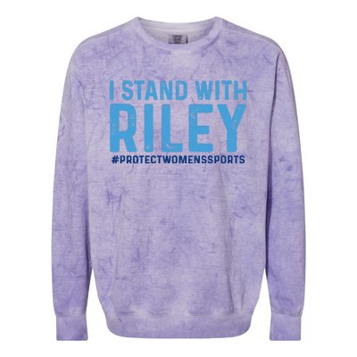 #ProtectWomensSports I Stand With Riley Gaines Colorblast Crewneck Sweatshirt