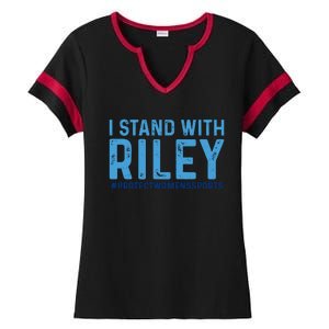 #ProtectWomensSports I Stand With Riley Gaines Ladies Halftime Notch Neck Tee