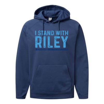 #ProtectWomensSports I Stand With Riley Gaines Performance Fleece Hoodie