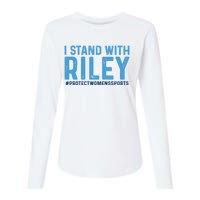 #ProtectWomensSports I Stand With Riley Gaines Womens Cotton Relaxed Long Sleeve T-Shirt