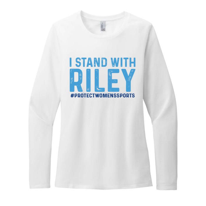 #ProtectWomensSports I Stand With Riley Gaines Womens CVC Long Sleeve Shirt