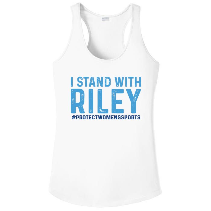 #ProtectWomensSports I Stand With Riley Gaines Ladies PosiCharge Competitor Racerback Tank