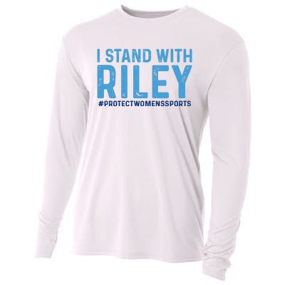 #ProtectWomensSports I Stand With Riley Gaines Cooling Performance Long Sleeve Crew