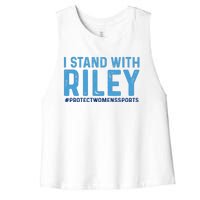 #ProtectWomensSports I Stand With Riley Gaines Women's Racerback Cropped Tank