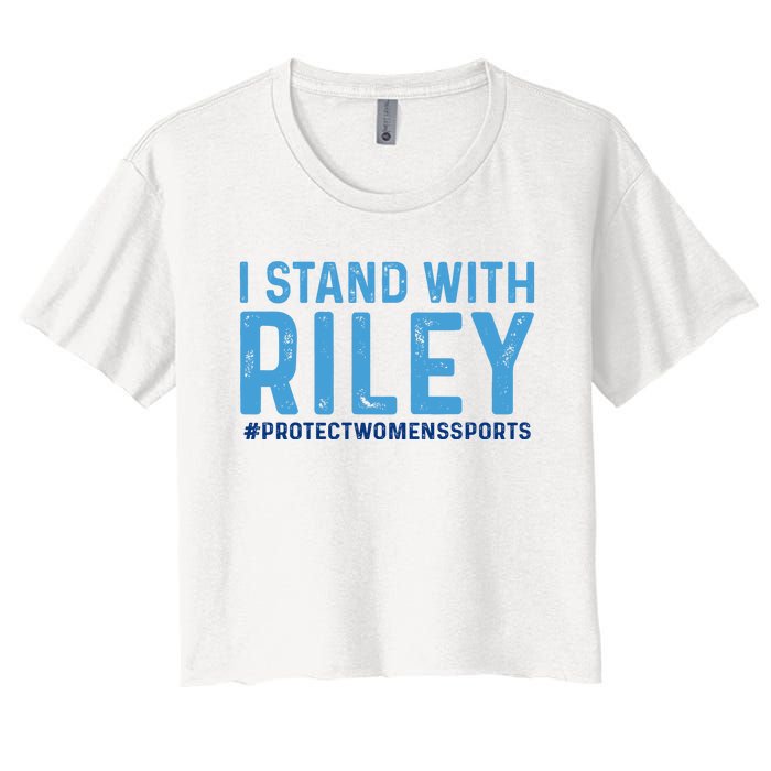 #ProtectWomensSports I Stand With Riley Gaines Women's Crop Top Tee