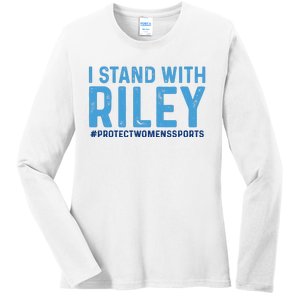 #ProtectWomensSports I Stand With Riley Gaines Ladies Long Sleeve Shirt