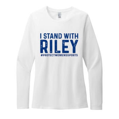 #ProtectWomensSports I Stand With Riley Gaines Womens CVC Long Sleeve Shirt