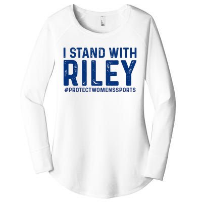 #ProtectWomensSports I Stand With Riley Gaines Women's Perfect Tri Tunic Long Sleeve Shirt