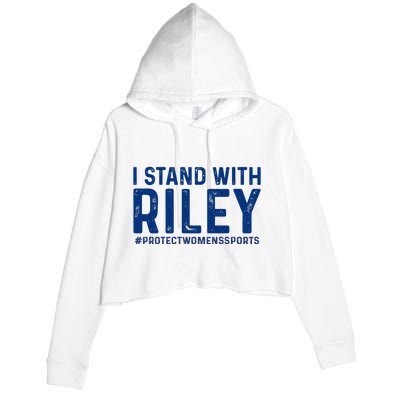 #ProtectWomensSports I Stand With Riley Gaines Crop Fleece Hoodie