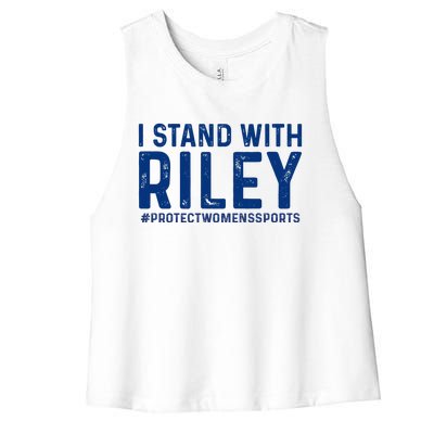 #ProtectWomensSports I Stand With Riley Gaines Women's Racerback Cropped Tank