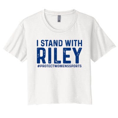 #ProtectWomensSports I Stand With Riley Gaines Women's Crop Top Tee