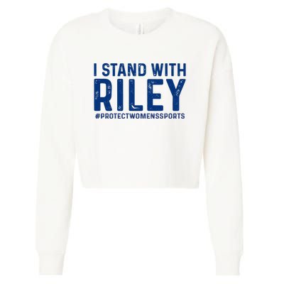 #ProtectWomensSports I Stand With Riley Gaines Cropped Pullover Crew