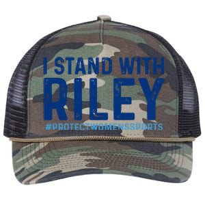 #ProtectWomensSports I Stand With Riley Gaines Retro Rope Trucker Hat Cap