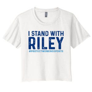 #ProtectWomensSports I Stand With Riley Gaines Women's Crop Top Tee