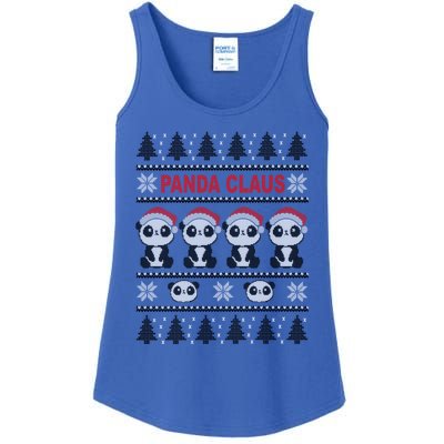 Panda In Santa Hat Funny Ugly Christmas Panda Claus Great Gift Ladies Essential Tank