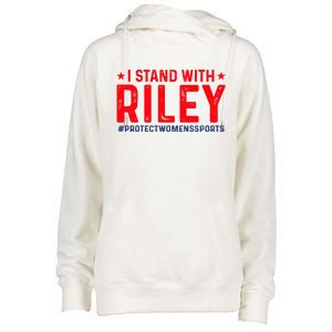 #ProtectWomensSports I Stand With Riley Gaines Womens Funnel Neck Pullover Hood