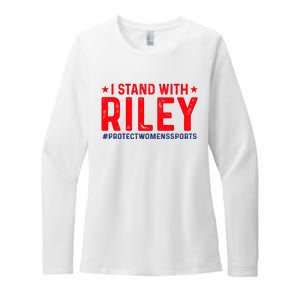 #ProtectWomensSports I Stand With Riley Gaines Womens CVC Long Sleeve Shirt