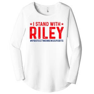 #ProtectWomensSports I Stand With Riley Gaines Women's Perfect Tri Tunic Long Sleeve Shirt