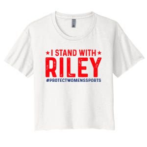 #ProtectWomensSports I Stand With Riley Gaines Women's Crop Top Tee