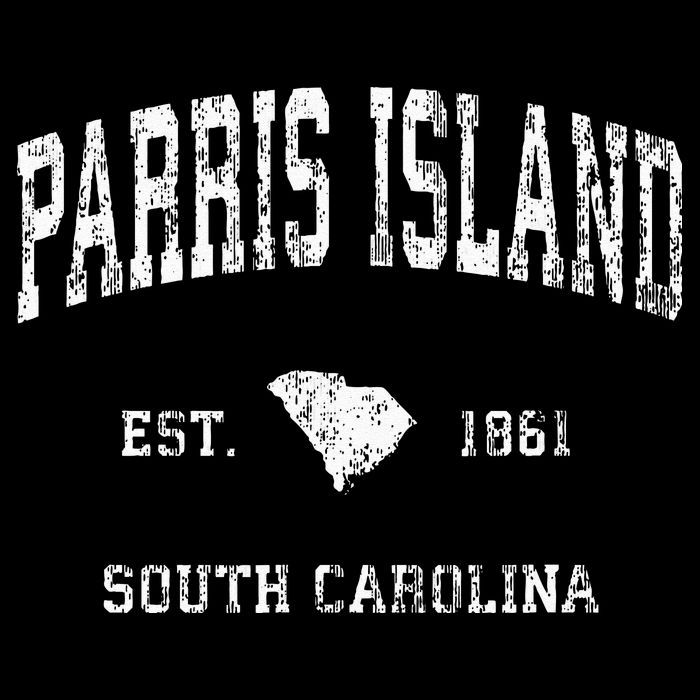 Parris Island South Carolina SC Vintage Athletic Sports Desi Doggie Tank