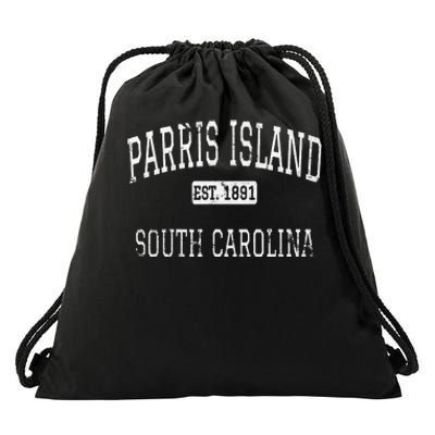 Parris Island South Carolina SC Vintage Drawstring Bag