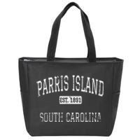 Parris Island South Carolina SC Vintage Zip Tote Bag