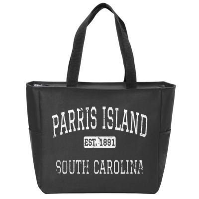 Parris Island South Carolina SC Vintage Zip Tote Bag