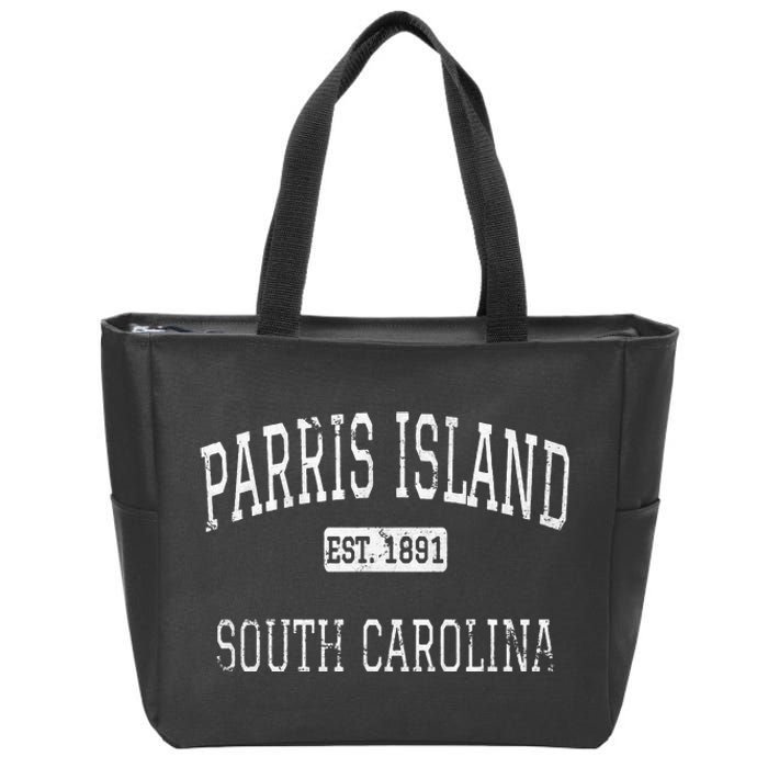 Parris Island South Carolina SC Vintage Zip Tote Bag