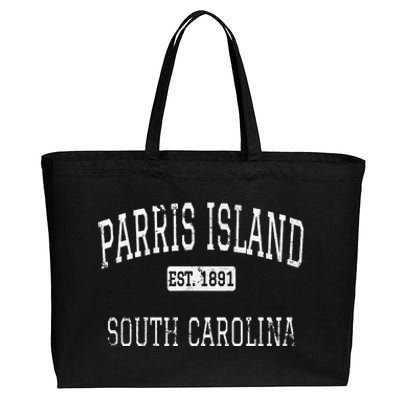 Parris Island South Carolina SC Vintage Cotton Canvas Jumbo Tote