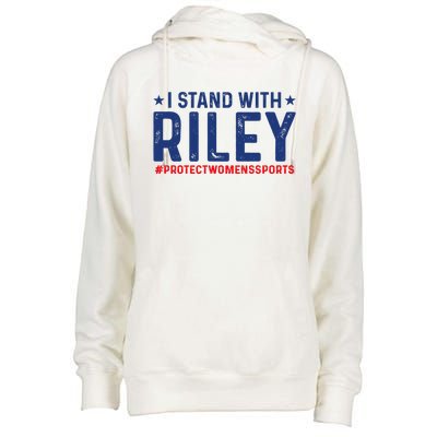 #ProtectWomensSports I Stand With Riley Gaines Womens Funnel Neck Pullover Hood