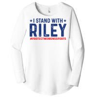 #ProtectWomensSports I Stand With Riley Gaines Women's Perfect Tri Tunic Long Sleeve Shirt