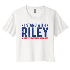 #ProtectWomensSports I Stand With Riley Gaines Women's Crop Top Tee