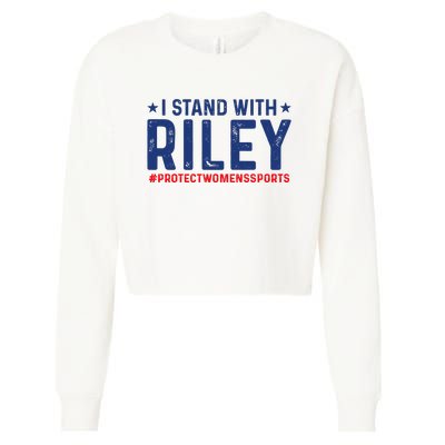 #ProtectWomensSports I Stand With Riley Gaines Cropped Pullover Crew