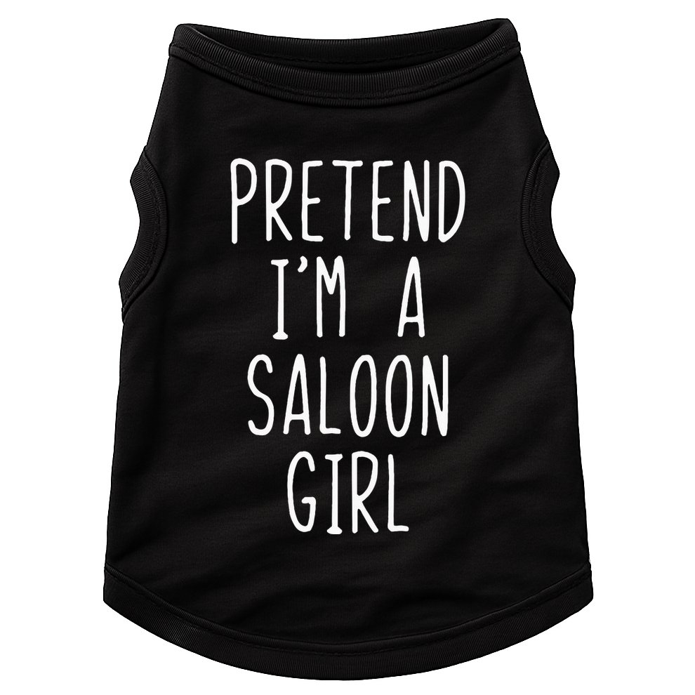 Pretend IM Saloon Girl Costume Halloween Lazy Easy Western Doggie Tank
