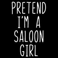 Pretend IM Saloon Girl Costume Halloween Lazy Easy Western Flat Bill Trucker Hat