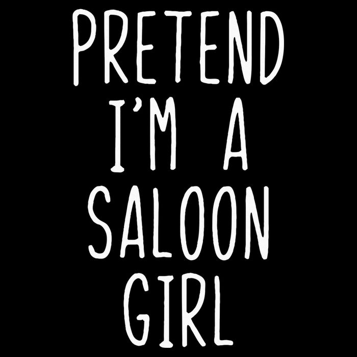 Pretend IM Saloon Girl Costume Halloween Lazy Easy Western Flat Bill Trucker Hat