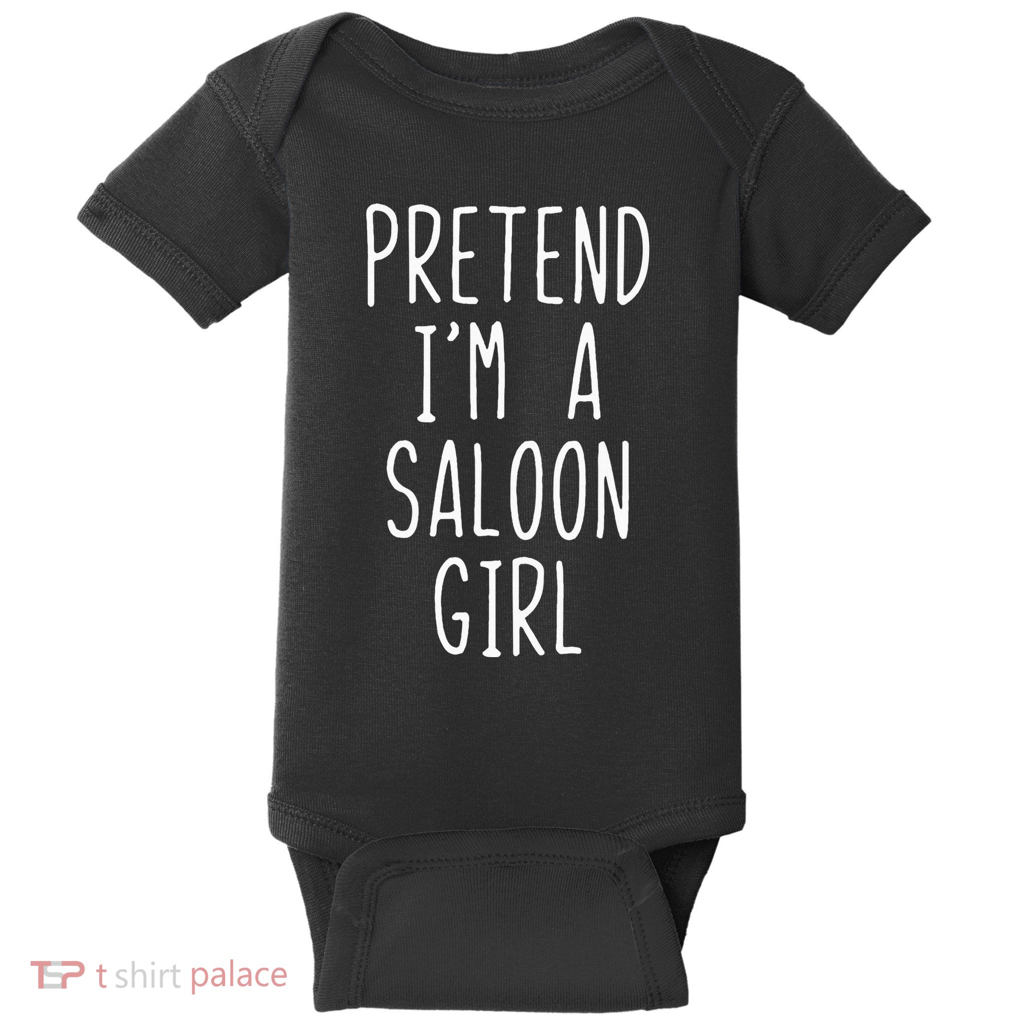 Pretend IM Saloon Girl Costume Halloween Lazy Easy Western Baby Bodysuit