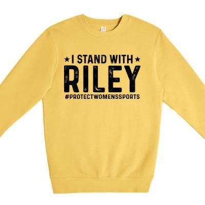 #ProtectWomensSports I Stand With Riley Gaines Premium Crewneck Sweatshirt