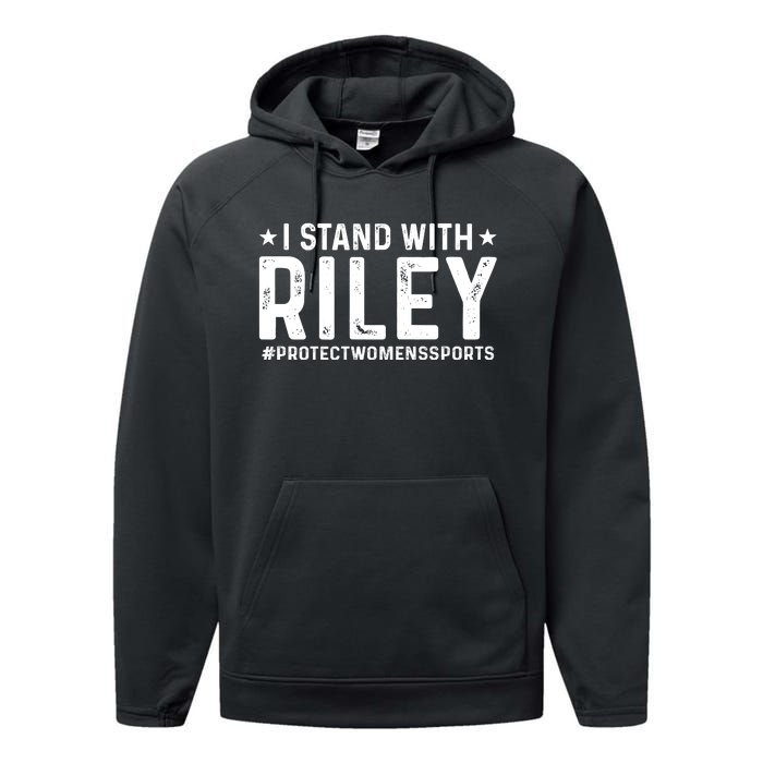 #ProtectWomensSports I Stand With Riley Gaines Performance Fleece Hoodie